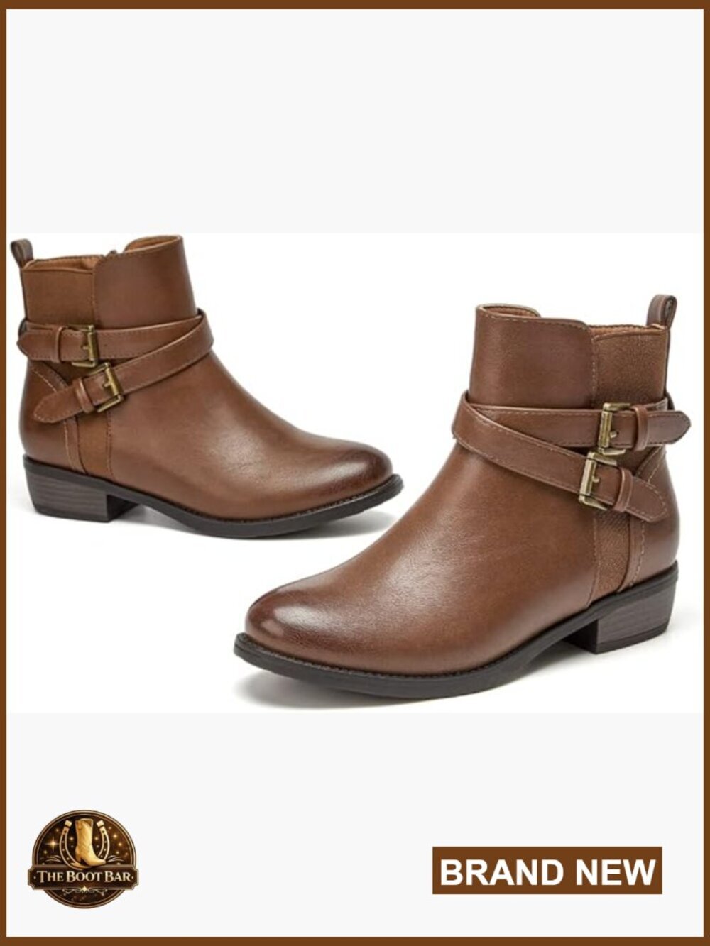 Ankle Boots Round Toe Low Heel Comfort Elastic Booties with Side Zipper